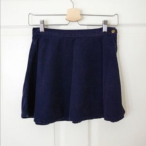 American Apparel | Navy Blue Corduroy Skirt